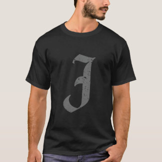 T-shirt LETTRE MAJUSCULE Calligraphique J GRAUNGE