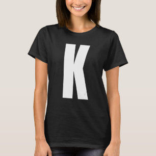 T-shirt Lettre majuscule K Monogramme Police d'anton Alpha