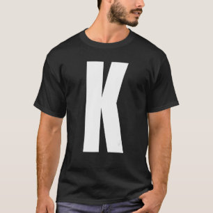 T-shirt Lettre majuscule K Monogramme Police d'anton Alpha