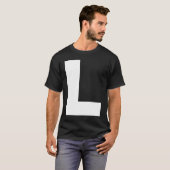 T-shirt Lettre majuscule L gras alphabet monogramme majusc (Devant entier)