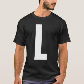 T-shirt Lettre majuscule L Monogramme Police Anton Alpha i (Devant)