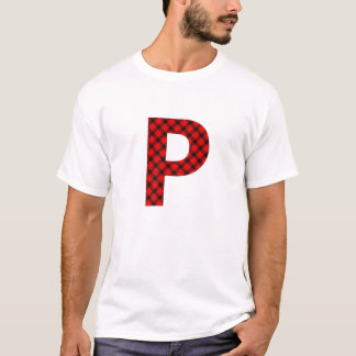 T-shirt Lettre majuscule plaquée de Buffalo simple P Buffa