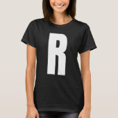 T-shirt Lettre majuscule R Monogramme Police d'anton Alpha (Devant)