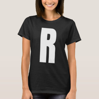 T-shirt Lettre majuscule R Monogramme Police d'anton Alpha