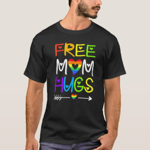 T-shirt Lettre mignonne Libérez Maman Hugs Rainbow Heart L