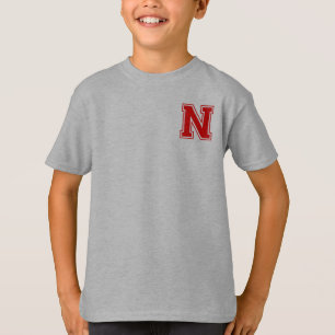 T-shirt Lettre N - Nom initial Alphabet Monogramme