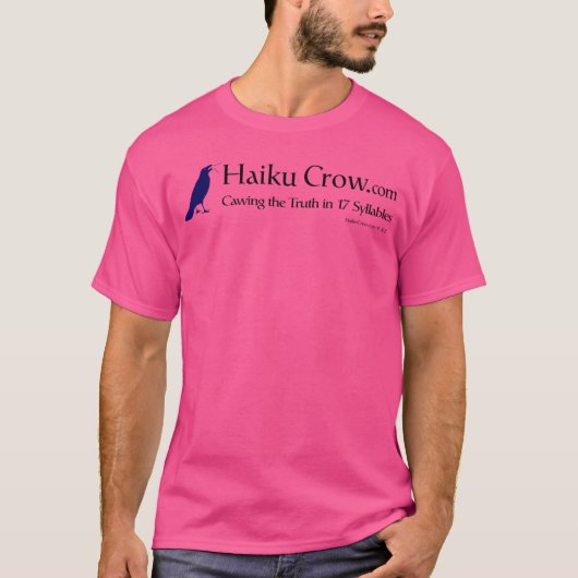 T-shirt Lettre noire Haiku Crow (Devant)