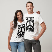 T-shirt Lettre noire Peace Please (Unisexe)
