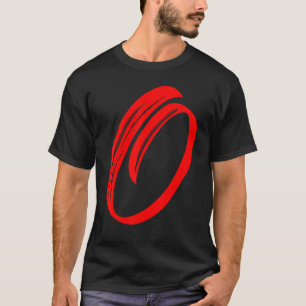 T-shirt Lettre O Alphabet Grand Rouge Graphique Initial