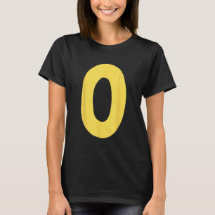 T-shirt Lettre O grand et gras en jaune 1