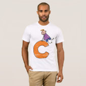 T-SHIRT LETTRE ORANE C (Devant entier)