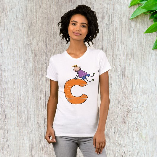 T-SHIRT LETTRE ORANE C