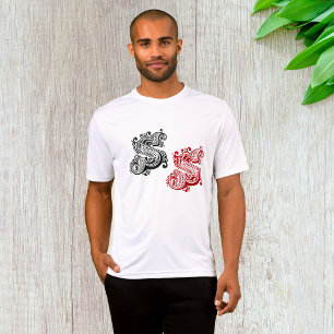 T-shirt LETTRE ORNÉE vintage S MONogramme