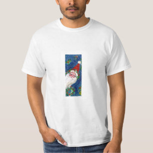 T-SHIRT LETTRE/PÈRE NOËL DE NOËL I AVEC LE RUBAN ROUGE