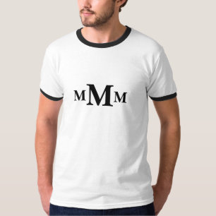 T-shirt Lettre personnalisée "M" Modèle Monogramme