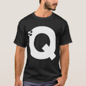 T-shirt Lettre Q Alphabet initial Monogramme (Devant)