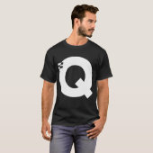 T-shirt Lettre Q Alphabet initial Monogramme (Devant entier)