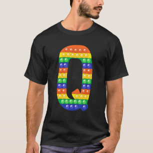 T-shirt Lettre Q Majuscule Alphabet Touget Pop It Correspo