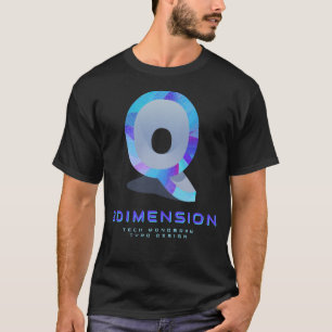 T-shirt Lettre Q Moderne Monogramme Stylée 3D Tech