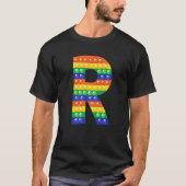 T-shirt LETTRE R MAJUSCULE Alphabet FICHIER Pop It Matchin (Devant)