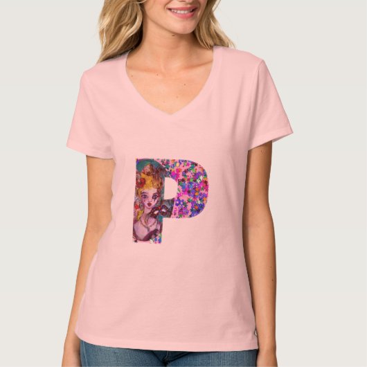 T-SHIRT LETTRE R MONOGRAMME DE MASQUÉRADE VALENTINE VÉNÉTI (Devant)