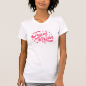 T-shirt lettre rose de l'équipe de groupe (Devant)