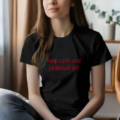 T-shirt Lettre rouge des femmes qui vivent à Pickleball