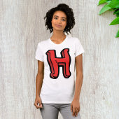 T-shirt Lettre rouge gras H Fun Alphabet