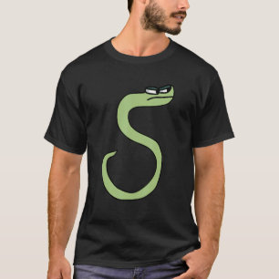 T-shirt Lettre serpent vert S Alphabet Lore