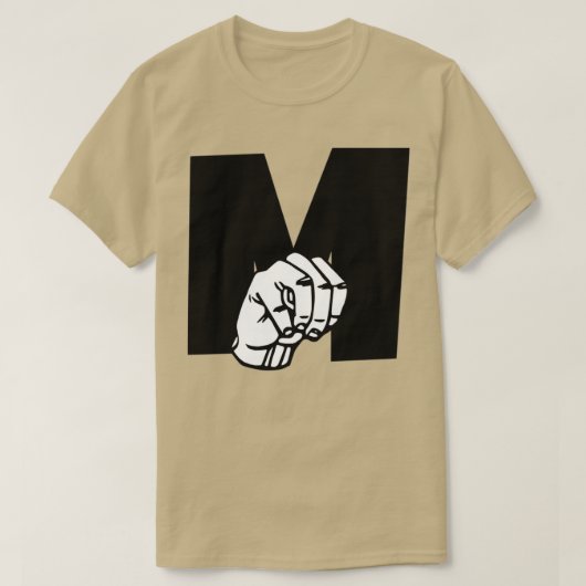 T-SHIRT LETTRE SIGNE AMÉRICAINE M 1 (Design devant)