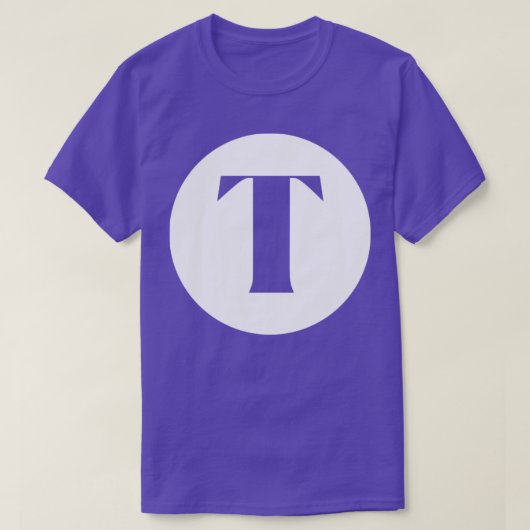 T-shirt Lettre T Monogramme initial (Design devant)