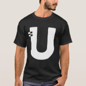 T-shirt LETTRE U Alphabet initial Monogramme (Devant)