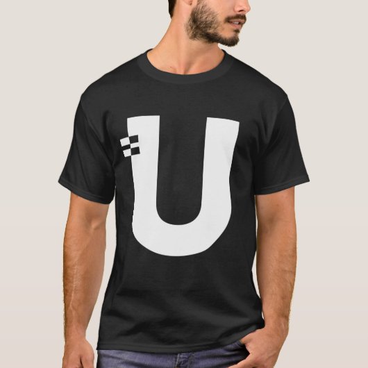 T-shirt LETTRE U Alphabet initial Monogramme (Devant)