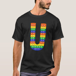 T-shirt LETTRE U MAJUSCULE Alphabet FICHIER Pop It Matchin
