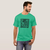 T-shirt Lettre U Monogramme médiéval Art Nouveau (Devant entier)