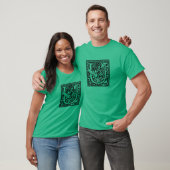 T-shirt Lettre U Monogramme médiéval Art Nouveau (Unisexe)