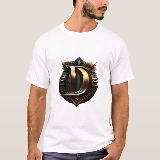 T-shirt LETTRE vintage D'OR (Devant)