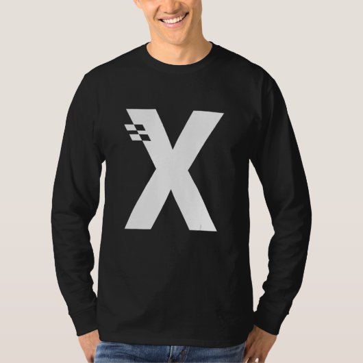 T-shirt LETTRE X Alphabet initial (Devant)