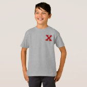 T-shirt Lettre X - Nom initial Alphabet Monogramme (Devant entier)