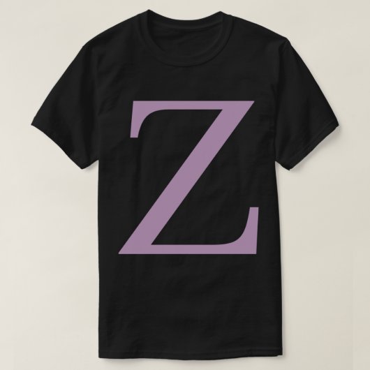 T-shirt Lettre Z Lilac couleur pourpre (Design devant)