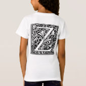 T-Shirt Lettre Z Monogramme médiéval Art Nouveau (Dos)