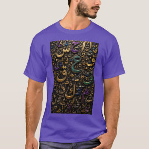 T-shirt Lettres arabes 3D abstraites de luxe