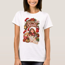 T-shirt Lettres au Père Noël – Vœux de Noël Magiques & Con