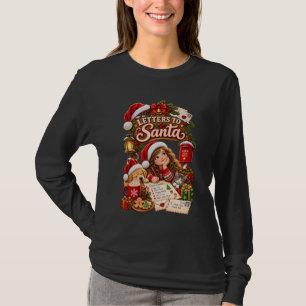T-shirt Lettres au Père Noël Voeux de Noël vintage & Fêtes