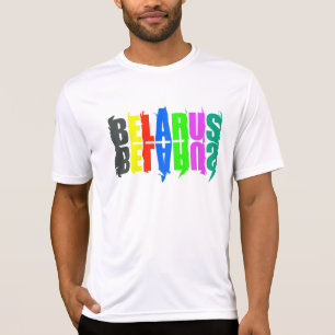 T-shirt Lettres colorées funky Biélorussie Б е л а р с T-s