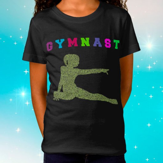 T-shirt Lettres colorées Gymnaste
