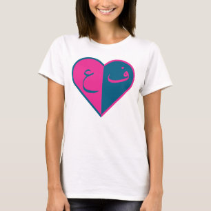 T-shirt Lettres dans le coeur
