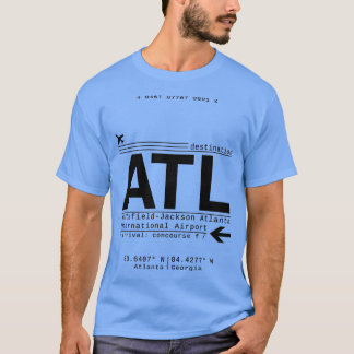 T-shirt Lettres d'appel ATL Atlanta International Airport