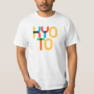T-shirt Lettres d'art pop japonais Kyoto