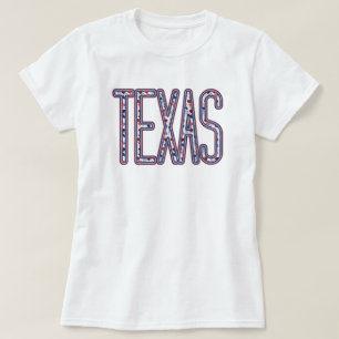 T-shirt Lettres d'automne appliquées de Texas Faux